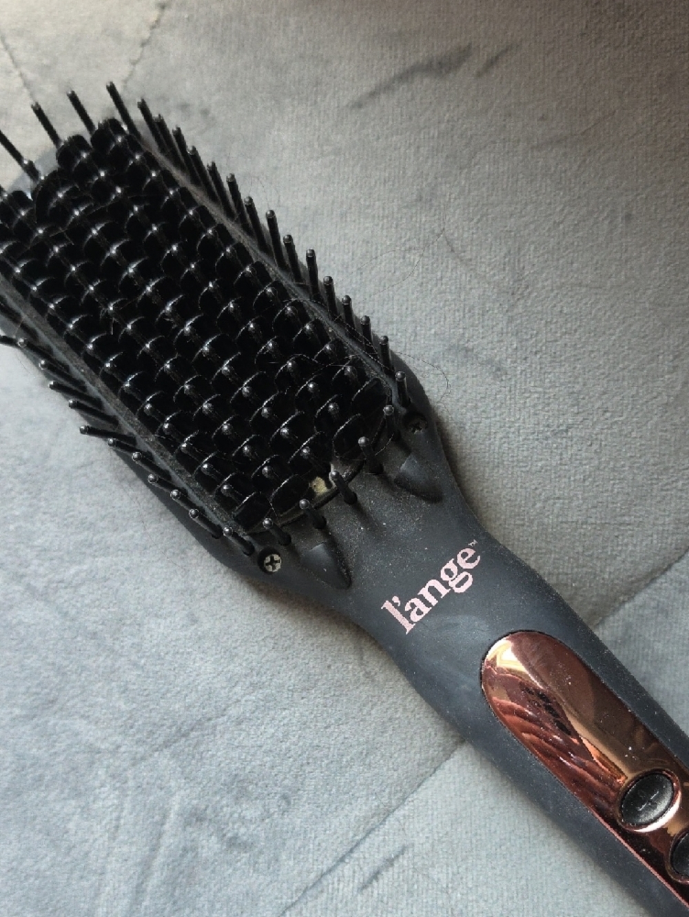 Lange Black and Rose Gold Heated Straightening Brush - Picture 2 of 4